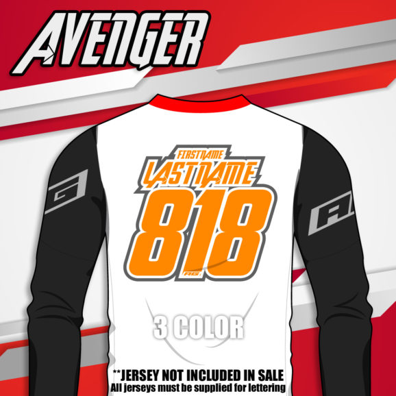 Avenger jersey print font