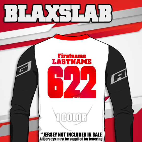 Blaxslab jersey print font