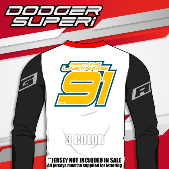 Dodger SuperI jersey print font