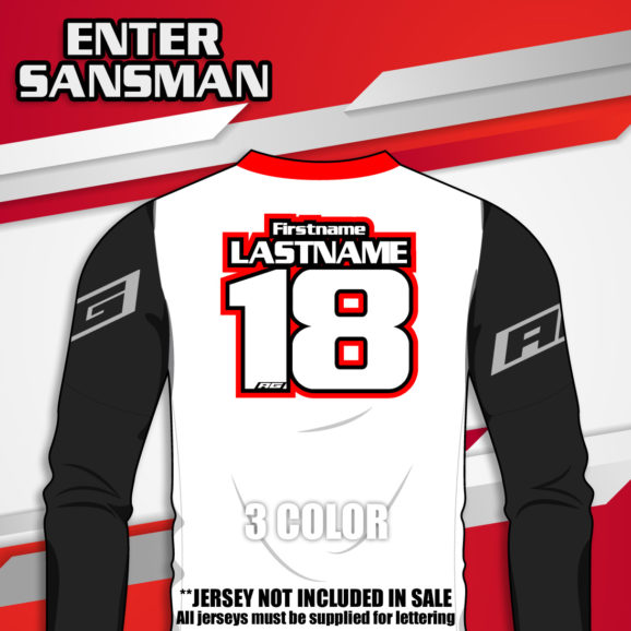 Enter Sansman jersey print font