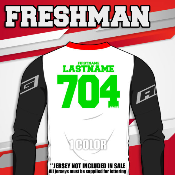 Freshman jersey print font