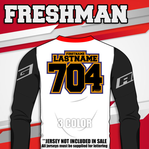 Freshman jersey print font