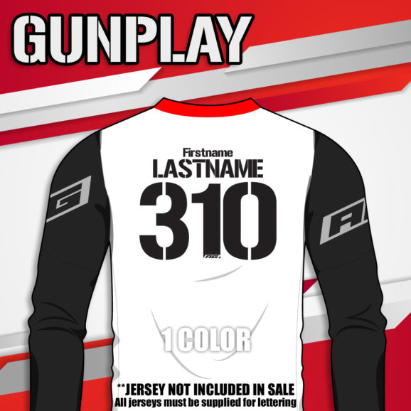 Gunplay jersey print font