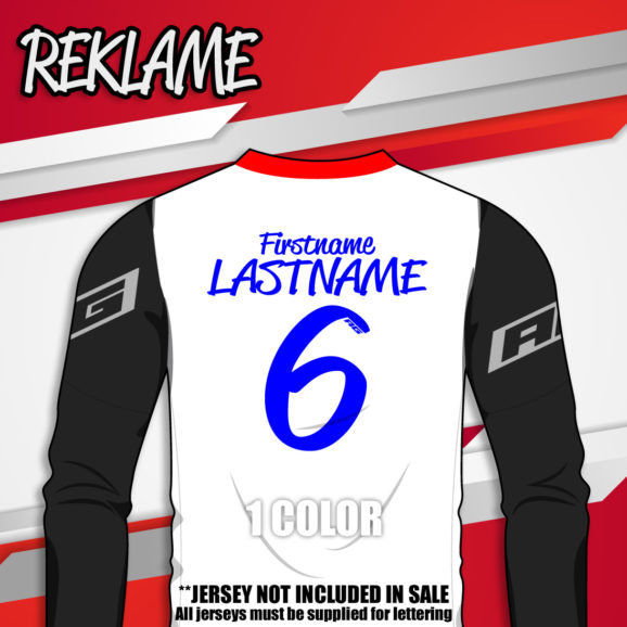 Reklame jersey print font