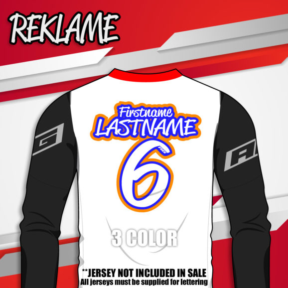 Reklame jersey print font