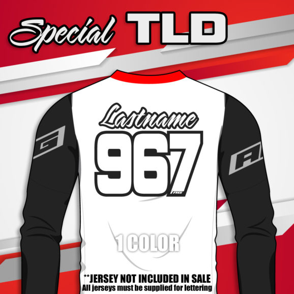 Special TLD jersey print font