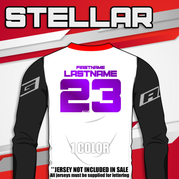 Stellar jersey print font