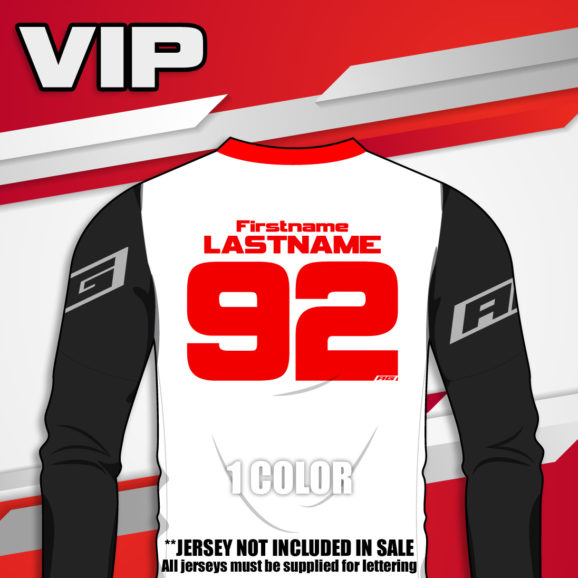 VIP jersey print font