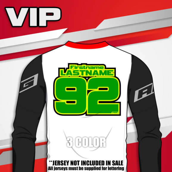 VIP jersey print font