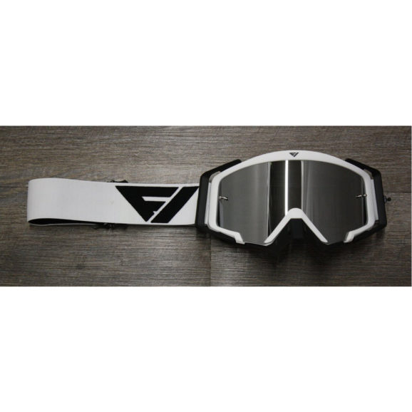 Flow Vision Motocross Goggles with White frame and black accessories