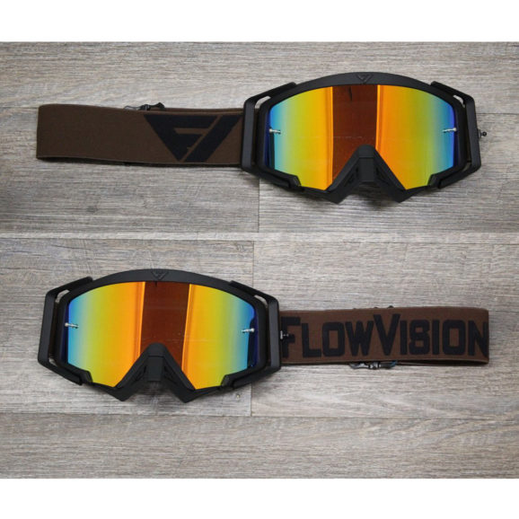 Flow Vision Rythem Goggles with Black frame and Brown accents