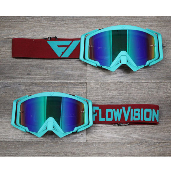 Flow Vision Rythem Goggles with Teal frame and Crimson accents