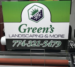 Custom double sided yard signs with stakes